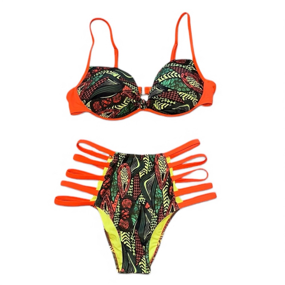 4giveness Swim Italy Two Piece Bikini Pool Beach Abstract Pattern